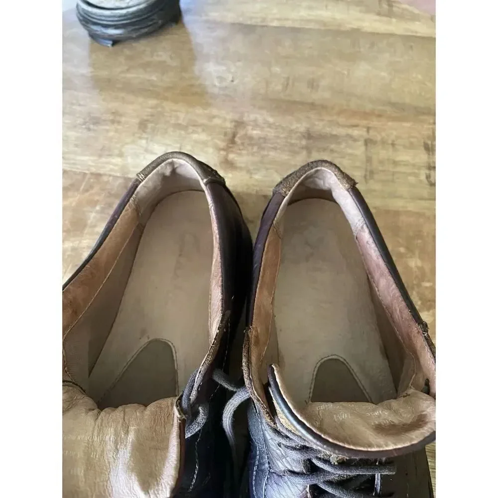 Clarks Active Air Brown Leather Oiled Split Toe Oxford Shoes Men's 10M